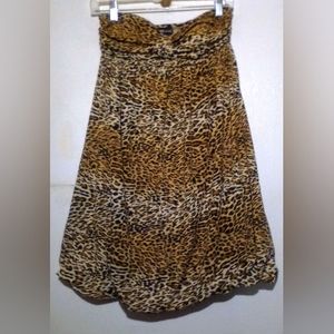 Wet Seal Strapless Leopard Print Mini Dress Size M